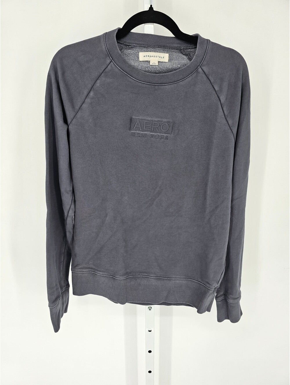 Aero Aeropostale Womens Sz S Crew Neck Sweatshirt Gray Embroidered